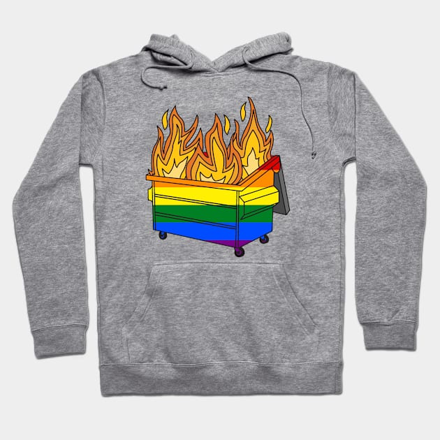 Pride Dumpster Fire Hoodie by PorcelainRose